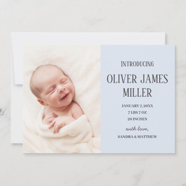 Présentation de Baby Faire-part de naissance Carte (Devant)