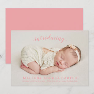 Présentation de notre Faire-part de naissance phot