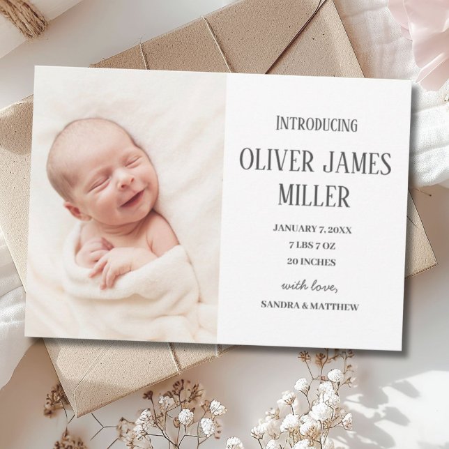 Présentation du collage photo de Faire-part de nai (Créateur téléchargé)