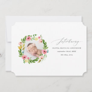 Présentation du faire-part de naissance de photo