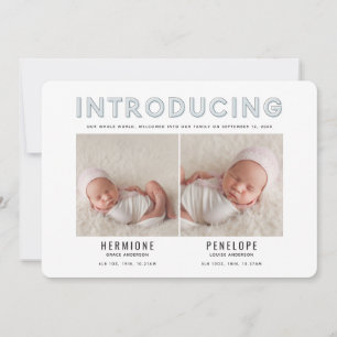 Présentation d'un faire-part de naissance graphiqu