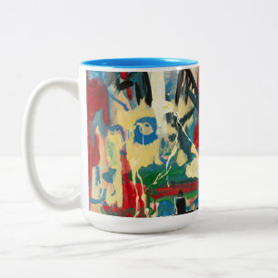 présentation. graffiti tasse à café à deux tons