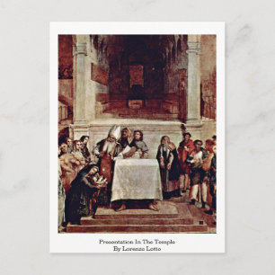 Presentation In The Temple By Lorenzo Lotto Postcard
