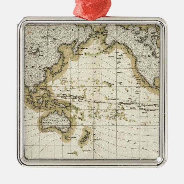 presentation isodynamic lines metal ornament (Front)