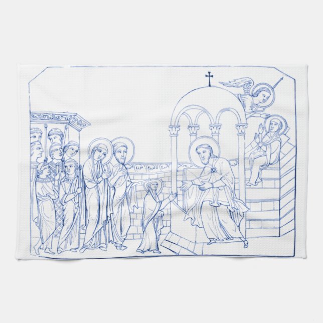 Presentation of the Blessed Virgin Mary Kitchen Towel (Horizontal)