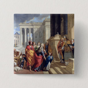 Presentation of the Virgin in the Temple 2 Inch Square Button