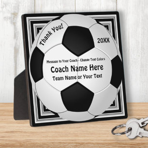 Présentations pour entraîneurs de football, Plaque