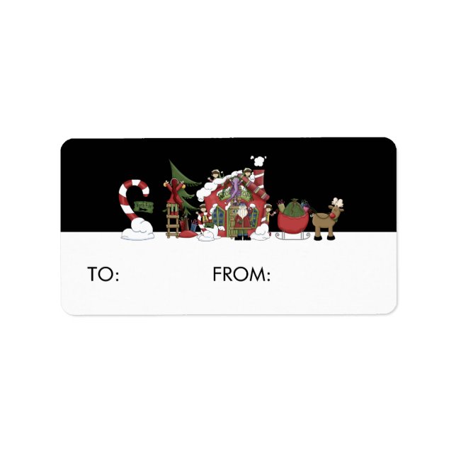 Présenter les étiquettes cadeaux pour les fêtes (Devant)