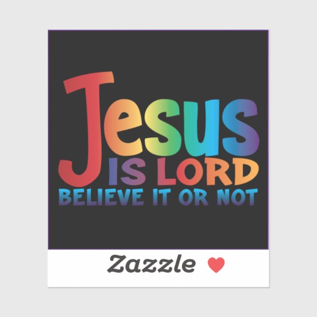 Presenting the truth about Jesus Sticker...black (Sheet)