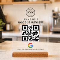 Présentoir de table en acrylique avec logo de Goog
