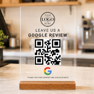 Présentoir de table en acrylique avec logo de Goog