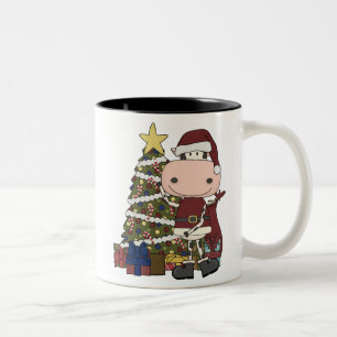 Presents Under the Christmas Tree - Cow Two-Tone Coffee Mug