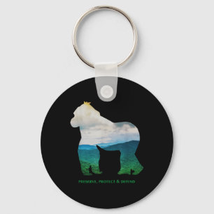 Preserve Protect Defend Climate Protection Environ Keychain