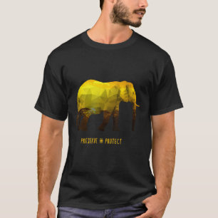 Preserve Protect Environmental Protection Elephant T-Shirt