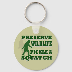 Preserve wildlife pickle a squatch keychain