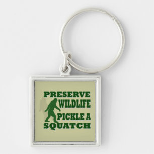 Preserve wildlife pickle a squatch keychain