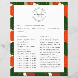Préserver les recettes de famille Feuille de recet