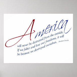 Preserving America's Freedoms - Abraham Lincoln Poster
