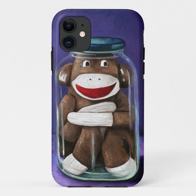 Preserving Childhood with Sock Monkey Case-Mate iPhone Case (Back)