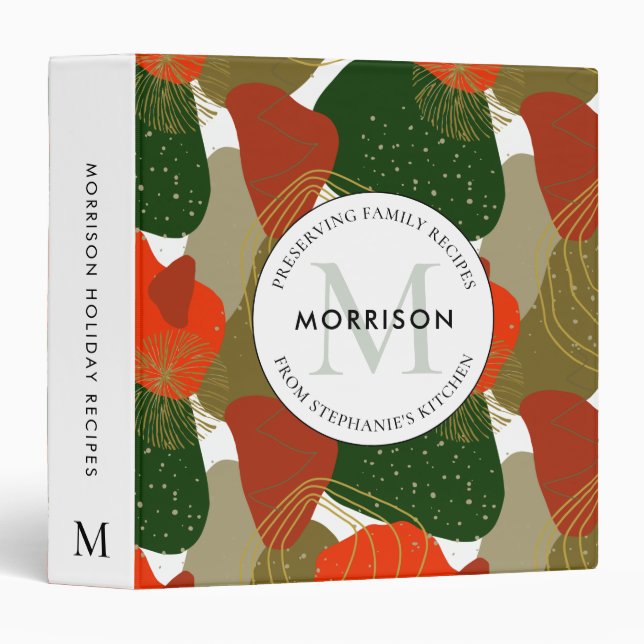 Preserving Family Christmas Recipes Abstract  Binder (Front/Spine)