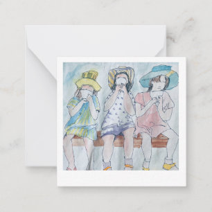 President 2.5" x 2.5" Flat Note Card