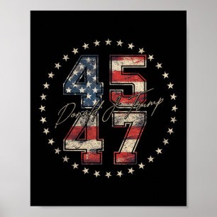 President 45 47 Trump Inauguration Day 2025 Memora Poster