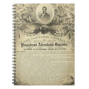 President abe lincoln inaugural address notebook