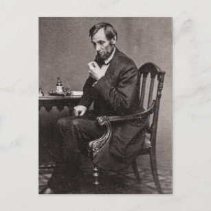 PRESIDENT ABRAHAM LINCOLN 1862 STEREOVIEW POSTCARD