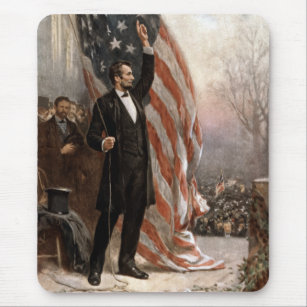 President Abraham Lincoln Giving A Speech Mouse Pad