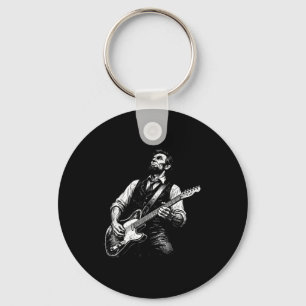 President abraham lincoln playing guitar abe keychain