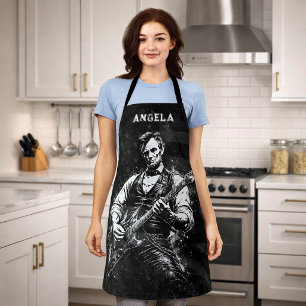 President Abraham Lincoln Playing Guitar Apron