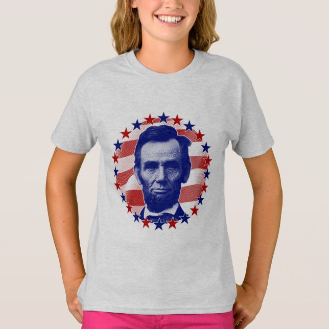 President Abraham Lincoln Stars and Stripes T-Shirt (Front)