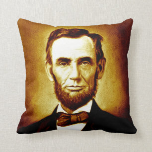 President Abraham Lincoln Vintage Portrait Sepia Throw Pillow