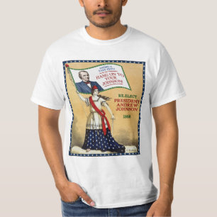 President Andrew Johnson 1868 Election (Light) T-Shirt