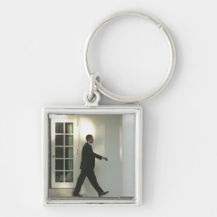 President Barack in deep thought as he walks Keychain