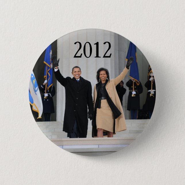 President Barack & Michele Obama 2 Inch Round Button (Front)