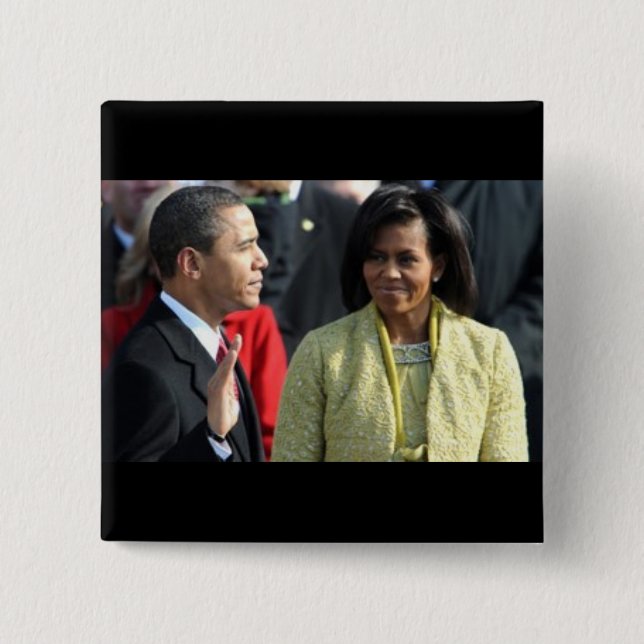 President Barack Obama 2009 Inauguration 2 Inch Square Button (Front)