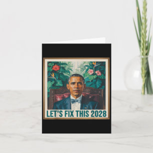 President Barack Obama 2028 Rtrait Patriotic Democ Card