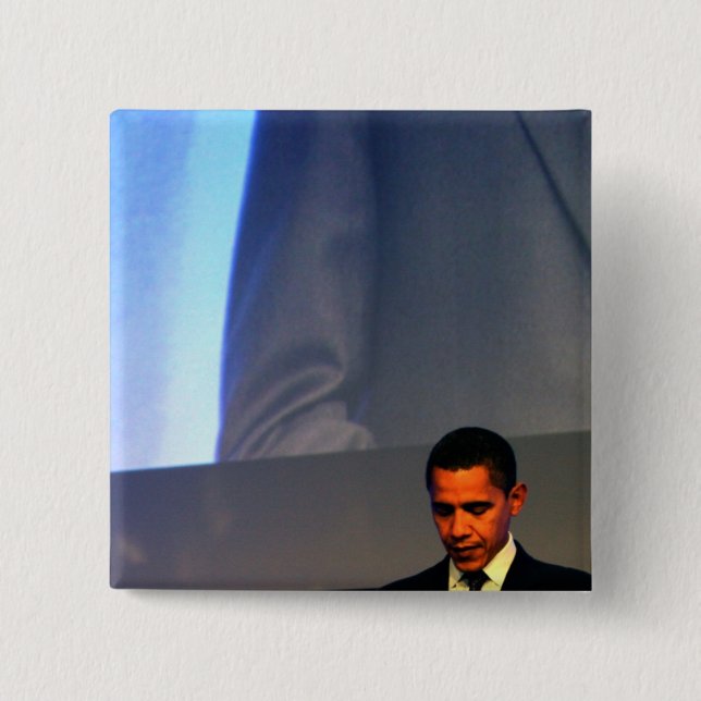 President Barack Obama 2 Inch Square Button (Front)