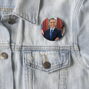 President Barack Obama 2nd Term Official Portrait 2 Inch Round Button