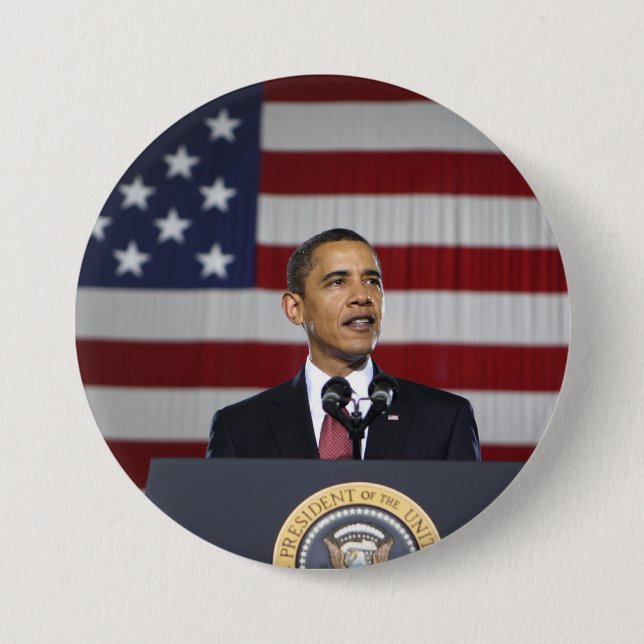 President Barack Obama 3 Inch Round Button (Front)