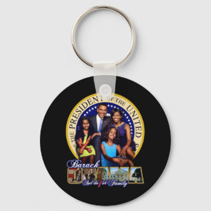 PRESIDENT BARACK OBAMA AND FAMILY KEYCHAIN