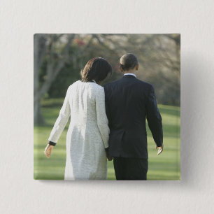President Barack Obama and First Lady Michelle 2 Inch Square Button