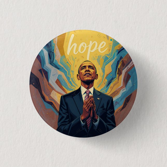 President Barack Obama and the Message of Hope  1 Inch Round Button (Front)