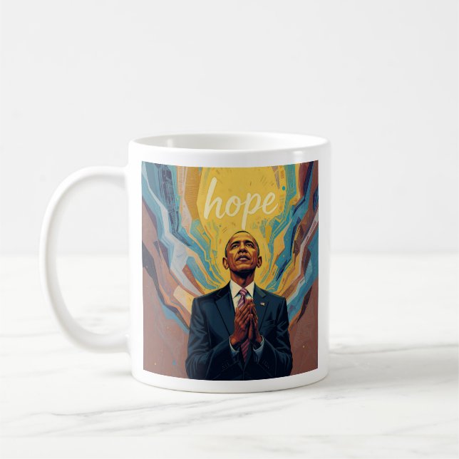 President Barack Obama and the Message of Hope  Coffee Mug (Left)