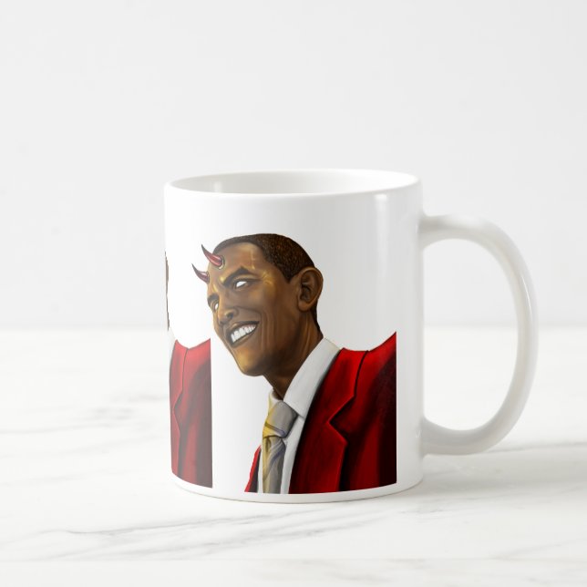 President Barack Obama as the Devil Halloween Coffee Mug (Right)