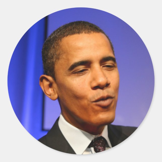 President Barack Obama Classic Round Sticker (Front)