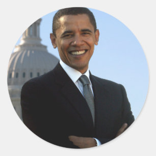 President Barack Obama Classic Round Sticker