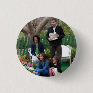 President Barack Obama & Family 1 Inch Round Button