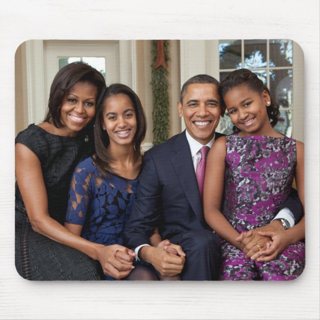 President Barack Obama & Family Mouse Pad (Front)